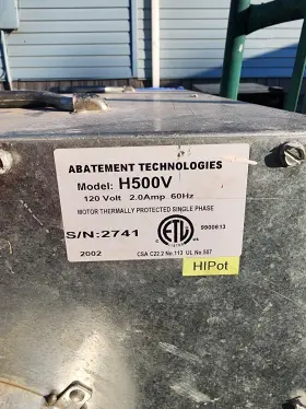 H500V ABATEMENT TECHNOLOGIES Hepa Aire Air Scrubbers