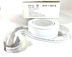 MVP-1-WH-B AMERICAN LIGHTING Dimmable Led Puck Light Lead