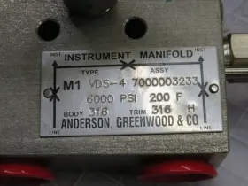 VDS-4 ANDERSON GREENWOOD Manifold #3