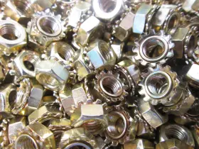 AF024086 ANIXTER FASTENERS Hex Kep Nut Steel Zinc Pla