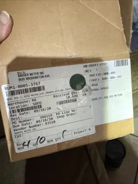 BUM1-0005-3767 BADGER Mechanical Flowmeter Water Npt Connect