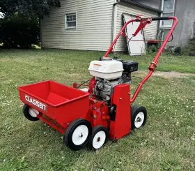 TS-20HD CLASSEN Walk Lawn Turf Overseeder Power Rake Honda