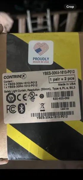 YBES-30K4-1610-P012 CONTRINEX Safety Light Curtain Box Kit