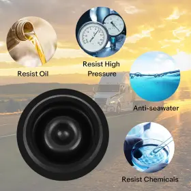 PT001-6PK CRUXER Trailer Dust Cap Rubber Grease Plugs Ru #3
