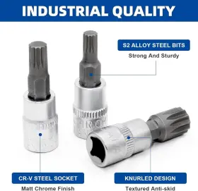 BES14-M-US DAKCOS Spline Socket Set Drive Xzn Triple #2
