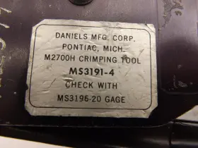 M2700H DANIELS MFG Crimping Tool Crimper #3