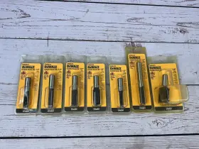DW6423 DEWALT Carbide Router Bit Set Shank Straight Flute