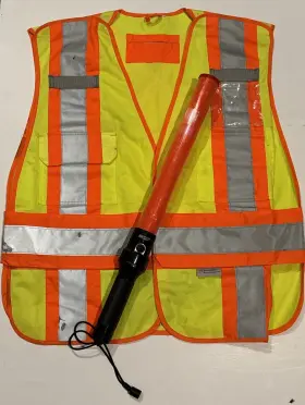 41-1063 DORCY Led Function Signal Wand Scotchlite Vest