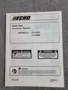 CS-360T ECHO Chainsaw Operators Instruction Manual English