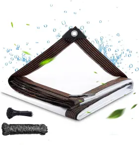 FYB-CLEAR-3MX6M EMEKIAN Thicken Waterproof Tarp Rainproof
