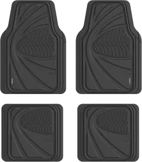 Florich 768845972301 Car Floor Mats Waterproof Universal Heavy-duty 4 Pieces Rubber Ma