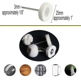Yrmxbbymp FPPO Polishing Buffing Wheel Set Wool Felt Shank #2