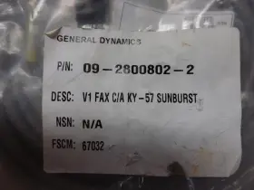 09-2800802-2 GENERAL DYNAMIS Fax Sunburst Cable #2