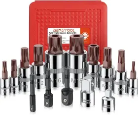GET024-EU-A GETLITOOL Xzn Triple Square Spline Bit Socket Set