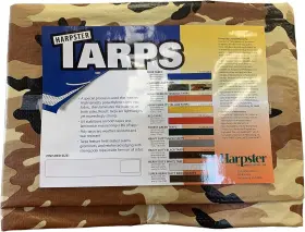 BCAMO10X10 HARPSTER TARPS Camouflage Print Tarp Feet