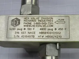HB591D3131312 HEX VALVE Manifold Bleed #3