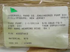400D7AX3 INGERSOLL RAND Waering Ring #3