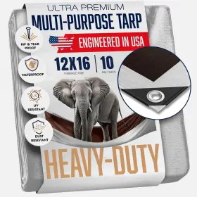 1P12X16-HEAVY KING-A-MA-JIGS Tarp Mil High Durability
