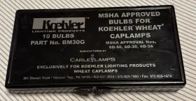 BM30G KOEHLER Lighting Bulbs Mine Cap Lamps Msha