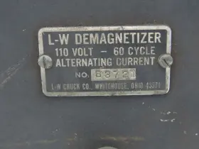 B3721 L-W CHUCK Demagnetizer Benchtop Top #2