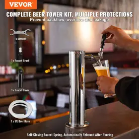 197988385288 LIVFITUP Vevor Single Faucet Draft Beer Tower