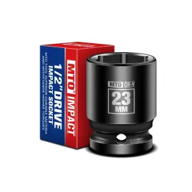Mto 700305982796 1/2 Inch Drive 23mm Shallow Impact Socket 6-point Metric For