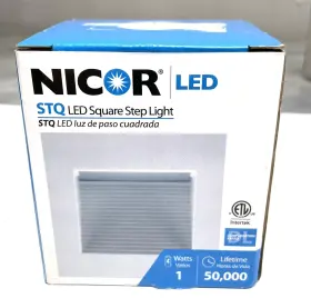 STQ-10-120-WH NICOR LIGHTING Led Square Accent Step Light