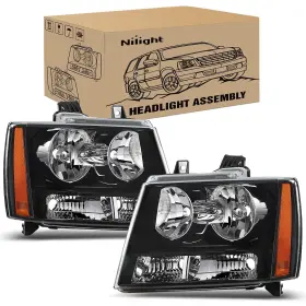 Nilight 840323935395 Headlight Assembly For 2007 2008 2009 2010 2011 2012 2013 2014 Chevy