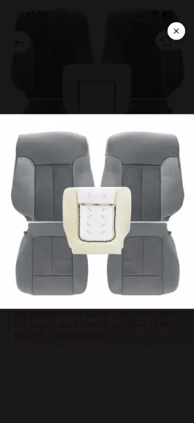 Nlqr Gxs1-nb000071 Driver And Passenger Side Bottom Top Lean Back Replacement Cloth Seat