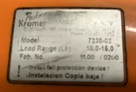 7230-02 PACKERS KROMER Tool Balancer #3