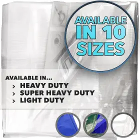 HD-6-X-8-C QUEEN OF TARPS Tarp Waterproof Translucent