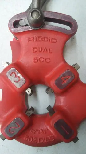 DUAL-500 RIDGID Diehead Die Set Ec Carriages #3