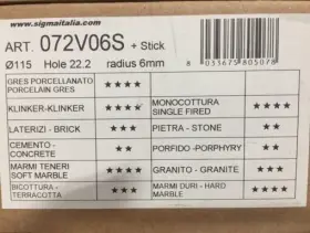 72V06S SIGMA Wheel Porcelain Slab Tile Fabricating Tools #2