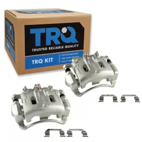 Trq Cla48567 Front Brake Caliper Set Zinc Coated Brackets Hardware Compatible 2012 2013