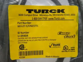4.5T-5-S760-5771 TURCK Wk Cordset Cable #3