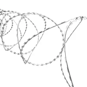 143338 VIDAXL Clipped Concertina Razor Wire Galvanized Steel