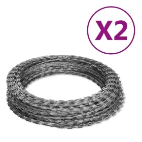 3057512 VIDAXL Razor Helical Wire Rolls Galvanized Steel