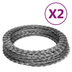 3057513 VIDAXL Razor Helical Wire Rolls Galvanized Steel