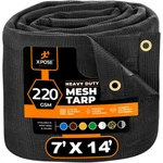 Xpose Safety Heavy Duty Mesh Tarp, 7 X 14 Multipurpose Black Protective Cover. Fixed Price $51.99.