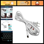 Hexagon Led Power Cord With Switch 2.5m 8.2ft Connector Cable For Garage Light F. Fixed Price $26.99.