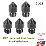 5pcs Mk8 Hardened Steel Nozzle For Ender 3/ender-3 Pro/ender-3 S1 /cr-10 Series. Fixed Price $9.00.