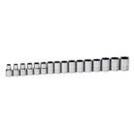 16-piece 1/2" Drive Shallow 6-pt. Metric Socket Set On Clip Rail, Williams. Fixed Price $85.26.