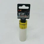 Performance Tool W32924 1/2 Inch Drive 19mm 3/4 Thin Wall Color Coded Socket. Fixed Price $15.99.