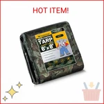 Sunlitap Camouflage Tarp 6x8ft Waterproof Tarps With Grommets, Multipurpose Fini. Fixed Price $18.34.