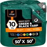 20' X 30' Heavy Duty Green/ Black Poly Tarp Water Proof Cover Tent Rv Tarpaulin. Fixed Price $421.99.