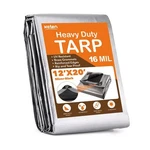 Keten Tarps Heavy Duty Waterproof 12 X 20 , Extra Thick 16 Mil, Tea. Fixed Price $57.24.