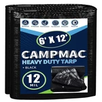 Black Tarps Heavy Duty Waterproof 6x12, 12 Mil Thick, High Durability, Rip An.... Fixed Price $31.14.