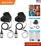 Compact 2-pack Inflatable Blowers With Waterproof Design And Colorful Led Lights. Fixed Price $36.89.