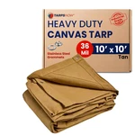 Tarpsnow Tarps Now 10x10 Ft Heavy Duty Canvas Tarp 36 Mil Water Resistant. Fixed Price $150.95.