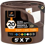 Brown/white Ultra Heavy Duty Tarp - 20 Mil. Fixed Price $25.99.